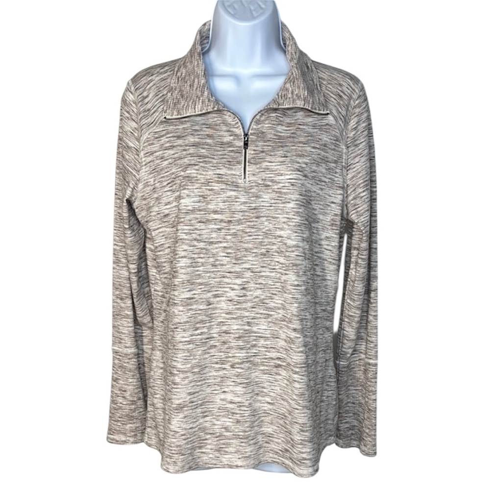 Doe & Rae Half-Zip Long Sleeve Top